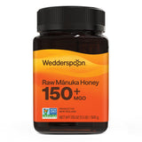 Wedderspoon Raw Manuka Honey 150+ MGO, 17.6 Oz, Unpasteurized New Zealand Honey, Non-GMO, BPA-Free Jar, Superfood & Natural Wellness Support