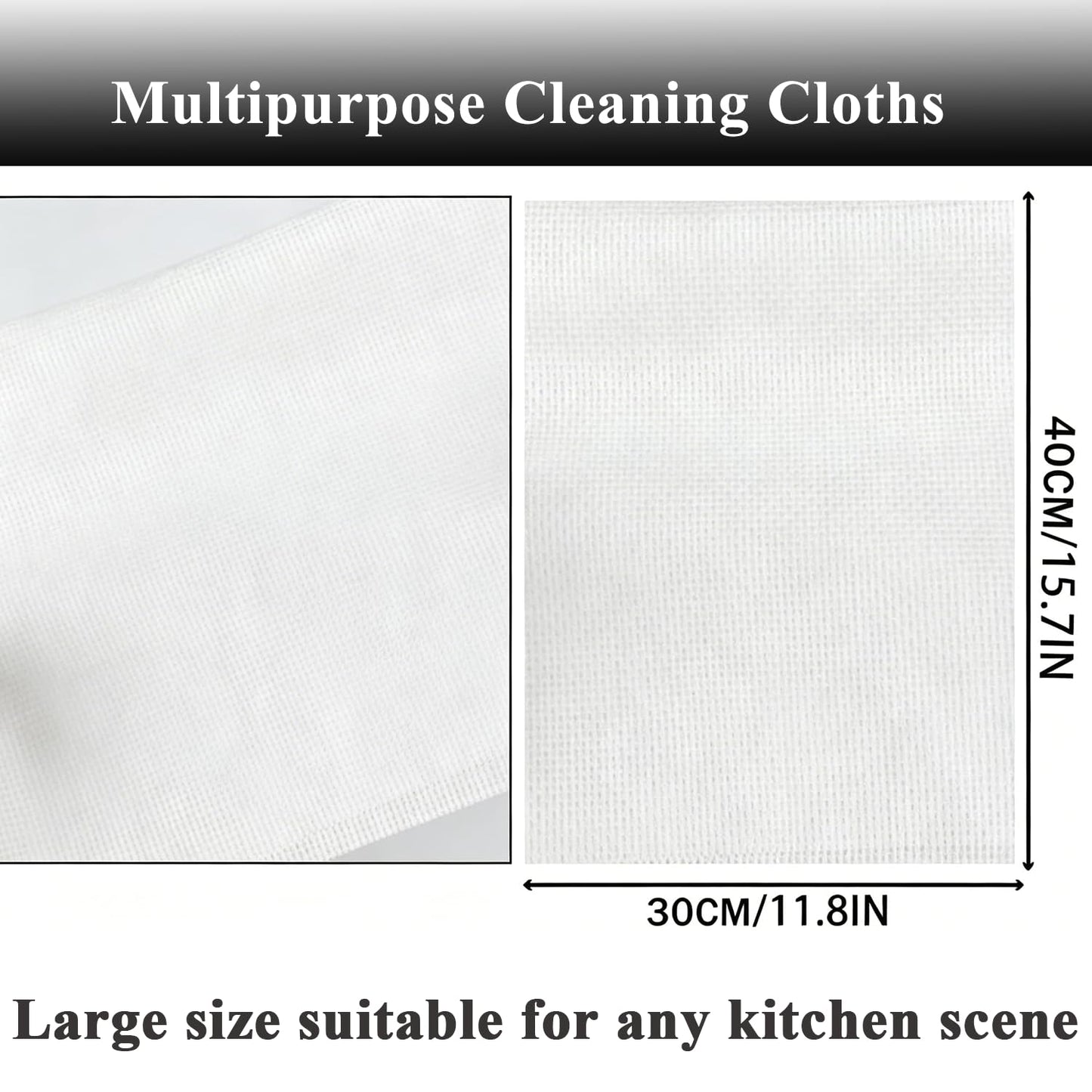 GLOYY Disposable Dish Cloth and Cleaning Handi Wipes, 100ct, Multi-Use Rags for Kitchen, Bathroom and Windows, White