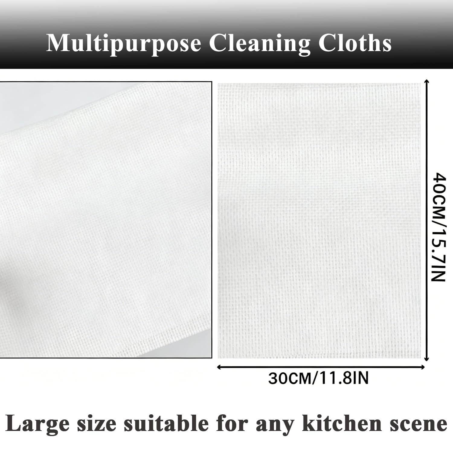 GLOYY Disposable Dish Cloth and Cleaning Handi Wipes, 100ct, Multi-Use Rags for Kitchen, Bathroom and Windows, White