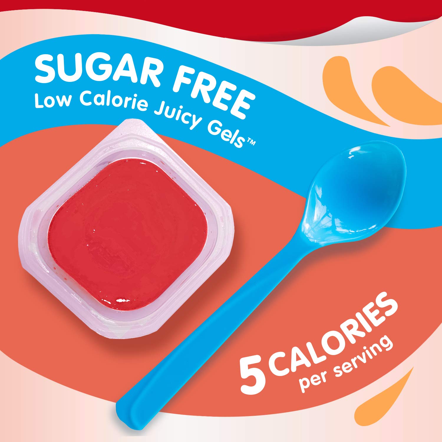 Snack Pack Zero Sugar Strawberry and Orange Flavored Low Calorie Juicy Gels Cups, 3.25 oz., 4-Count