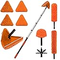 LAANPOLE 26FT Reach Dusters for Cleaning, Ceiling Fan Cleaner Duster with Extension Pole, Wall and Baseboard Cleaner Mop with Handle for Window Cobweb
