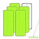 6PCS Replacement Mop Pads for Libman Rinse 'n Wring Mop and Bucket System, Microfiber Mopping Cloth, Wet & Dry Cleaning Refill Head, Green