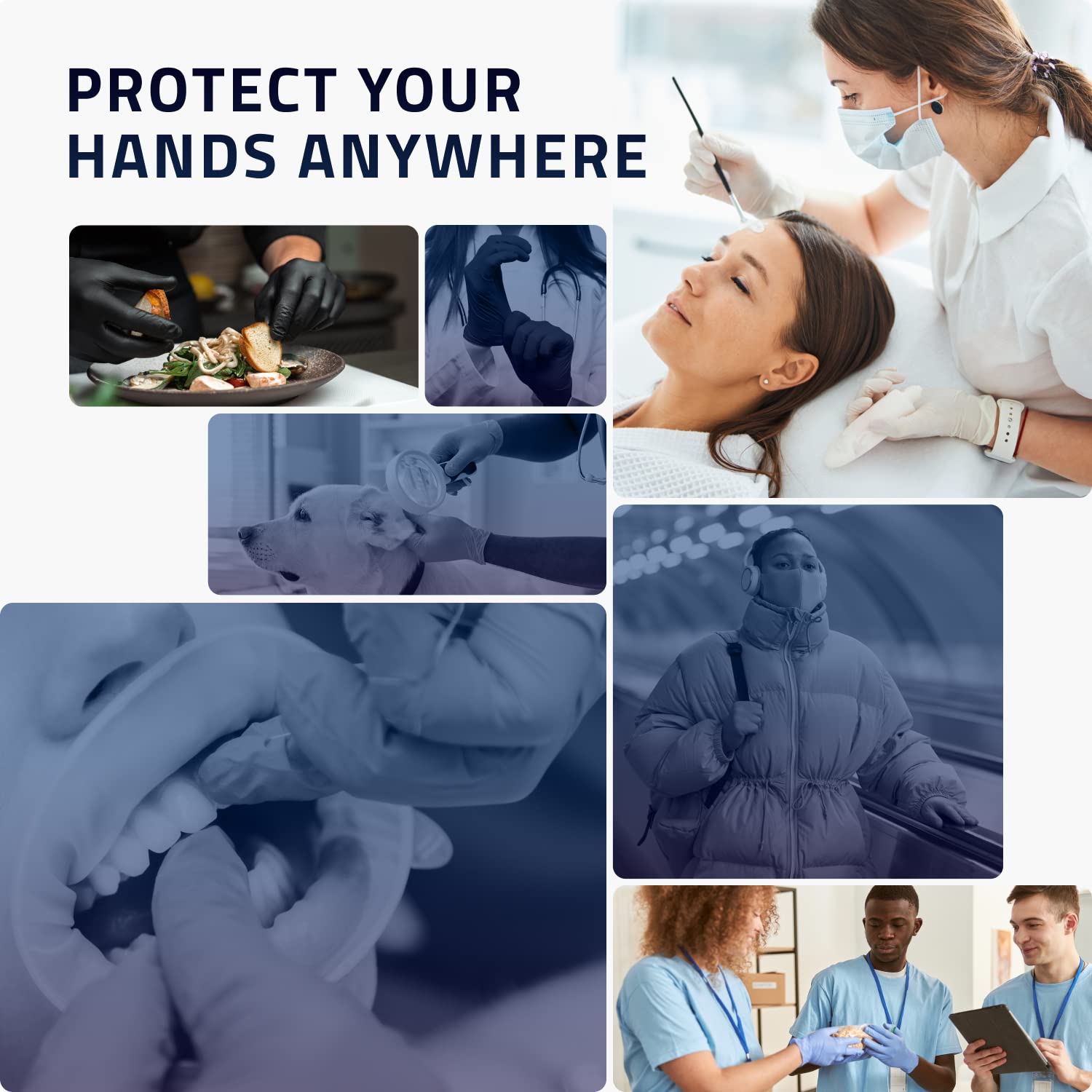 BLUZEN Black Extra Strength Disposable Nitrile Gloves XLarge, Rubber and Latex Free Gloves, For Surgical, Medical, Food Service, Kitchen, Mechanic