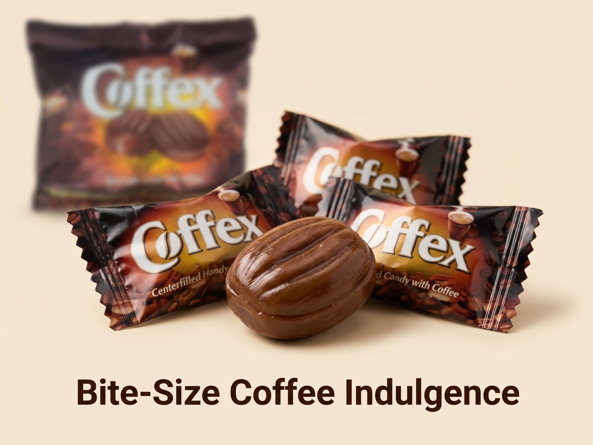UNIQBITE Coffee Candy With Filling, Smooth Creamy Individually Wrapped Center-Filled Espresso Coffee Flavored Hard Candy Bonbon, Quick Caffeine Fix