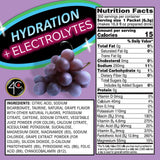 4C Powder Drink Mix, Energy Rush - Grape 350 Count, Bulk Buy, Singles Stix, On the Go, Refreshing Water Flavorings, Value Pack