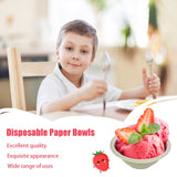 100 Pack 8oz Compostable Paper Bowls,Heavy-Duty Disposable Natural Bagasse Bowls,Biodegradable Soup Bowls,Eco-Friendly,Heat Resistant,for Ice