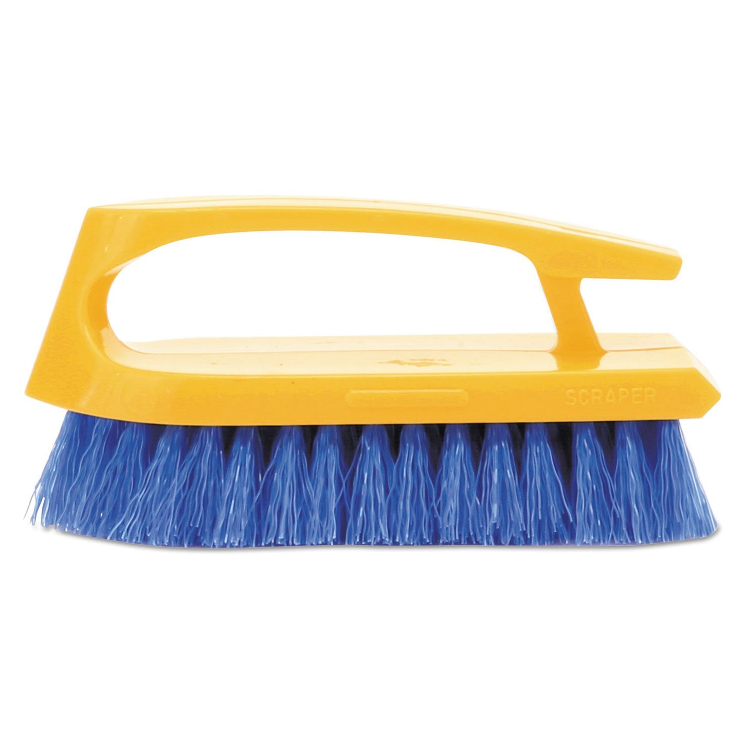 Rubbermaid Commercial Products Iron Handle Scrub Brush 6-inches Polypropylene Fill Cobalt Bristles For Hard Scrubbing on
