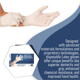 AroPaw New Disposable Latex Gloves, Powder Free (Small (Pack of 100), Pack of 100)