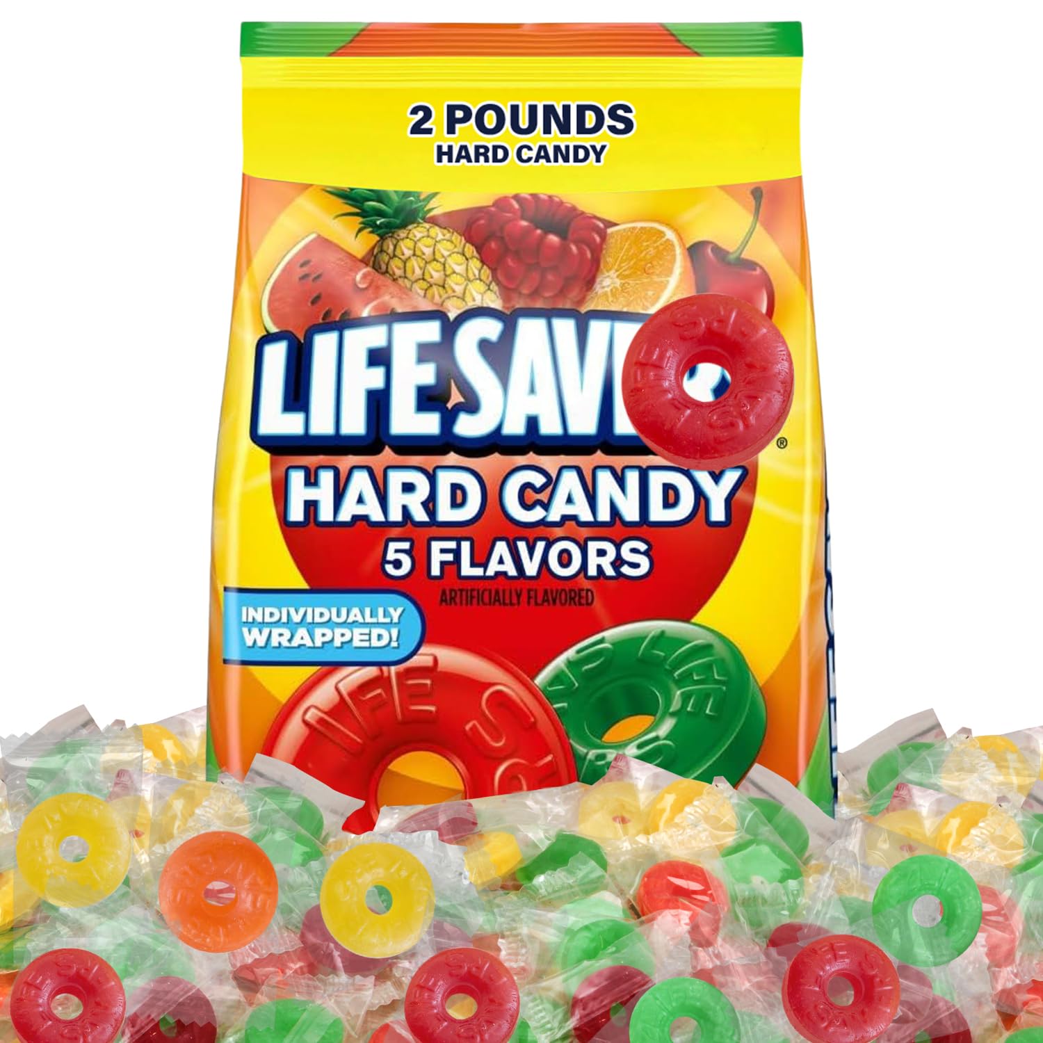 Assorted Hard Fruit Candy Bulk - Bulk Candy Individually Wrapped, Ideal Candies Bulk for Buffets and Party Favors or Snacking at Home, Perfect