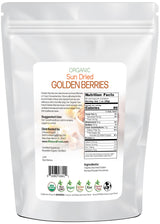 Sun Dried Organic Golden Berries - Gooseberries - No Sugar Added - Add To Yogurt, Salad, Trail Mix, Snacks - Raw, Vegan, Non GMO, Gluten Free, Kosher