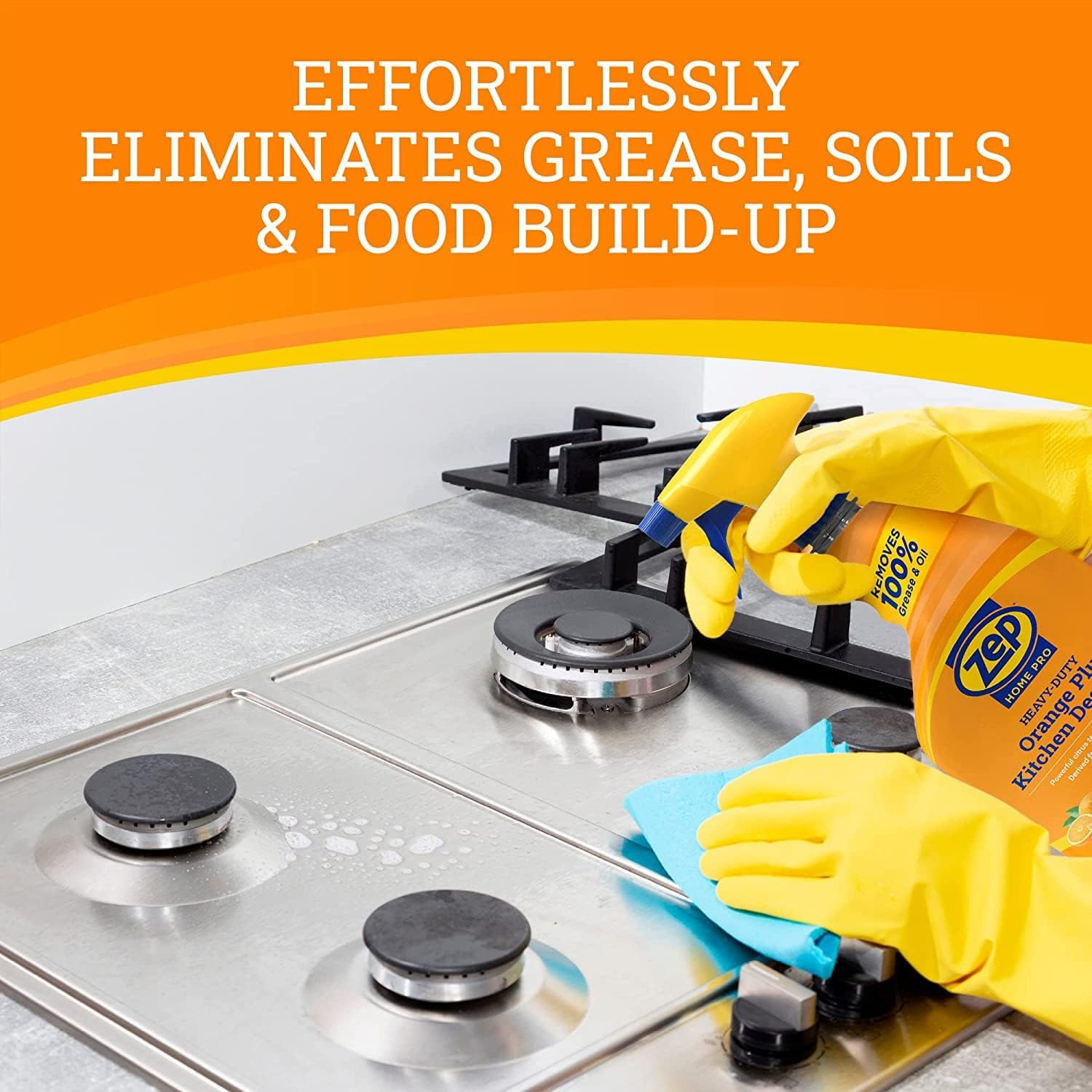 Zep Home Pro Orange Plus Kitchen Degreaser - 24 Fl. Oz. - R49506 - Pro Trusted Cleaning Power: Now in Refreshing Scents and Family Friendly Formulas