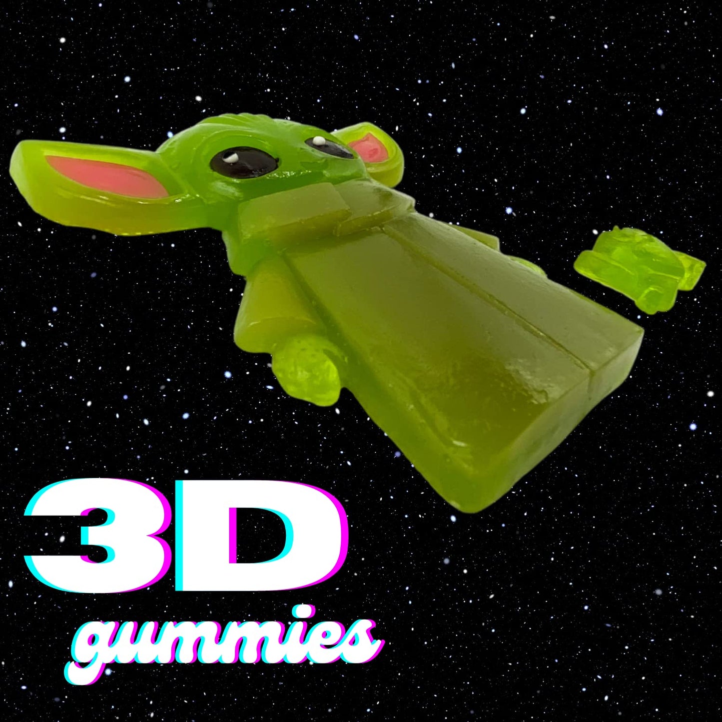 Galerie Star Wars The Mandalorian Grogu Gummy Candy with Mini Frog Treat, Fruit Punch Flavored Party Favors, Easter Basket Stuffers for Kids, 6 Ounces