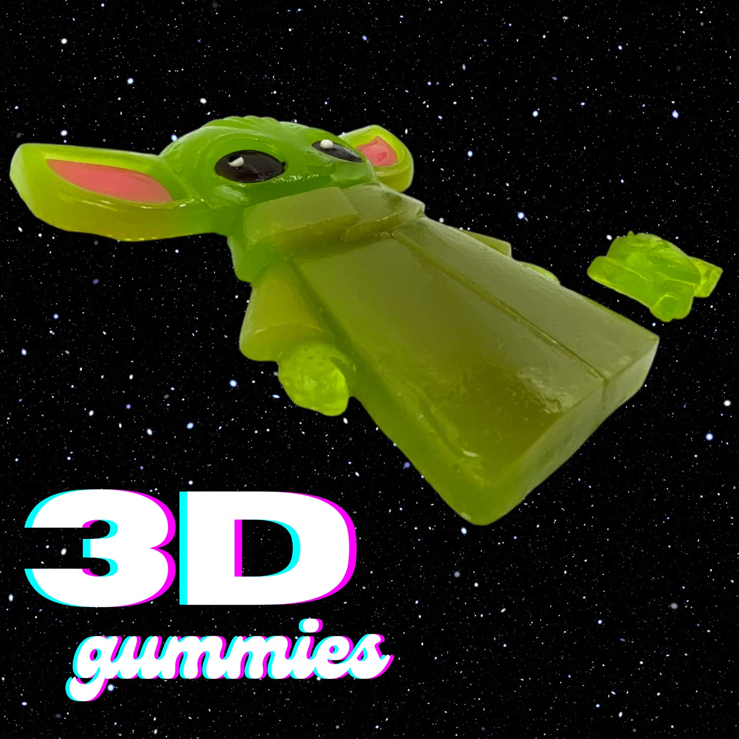 Galerie Star Wars The Mandalorian Grogu Gummy Candy with Mini Frog Treat, Fruit Punch Flavored Party Favors, Easter Basket Stuffers for Kids, 6 Ounces