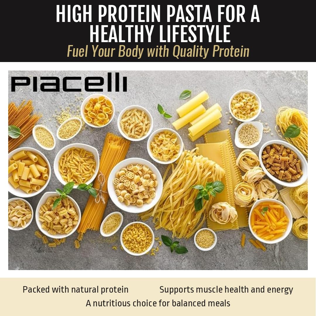 Piacelli Short fidelini pasta - Protein Pasta Made from Fine Durum Wheat Semolina for Rich Flavor - Enjoy Organic Noodles in Your Favorite Recipes