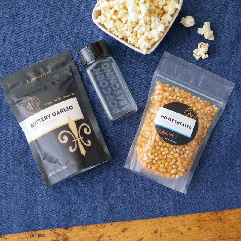 Dell Cove Spices | Custom Popcorn Snacks Pick Your Own Gift Set of 4 | Non-GMO & Gluten Free Popcorn Accessories