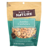 Back to Nature Sea Salt Roasted Jumbo Cashews Nuts, 9 Ounce - 9 per case.