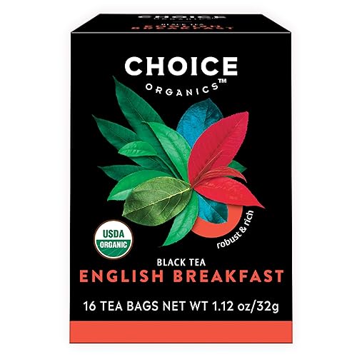 Choice Organic Teas English Breakfast Tea - Fair Trade - Compostable - Contains Caffeine - 48 Organic Black Tea Bags (Pack of 3)