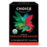 Choice Organic Teas English Breakfast Tea - Fair Trade - Compostable - Contains Caffeine - 48 Organic Black Tea Bags (Pack of 3)
