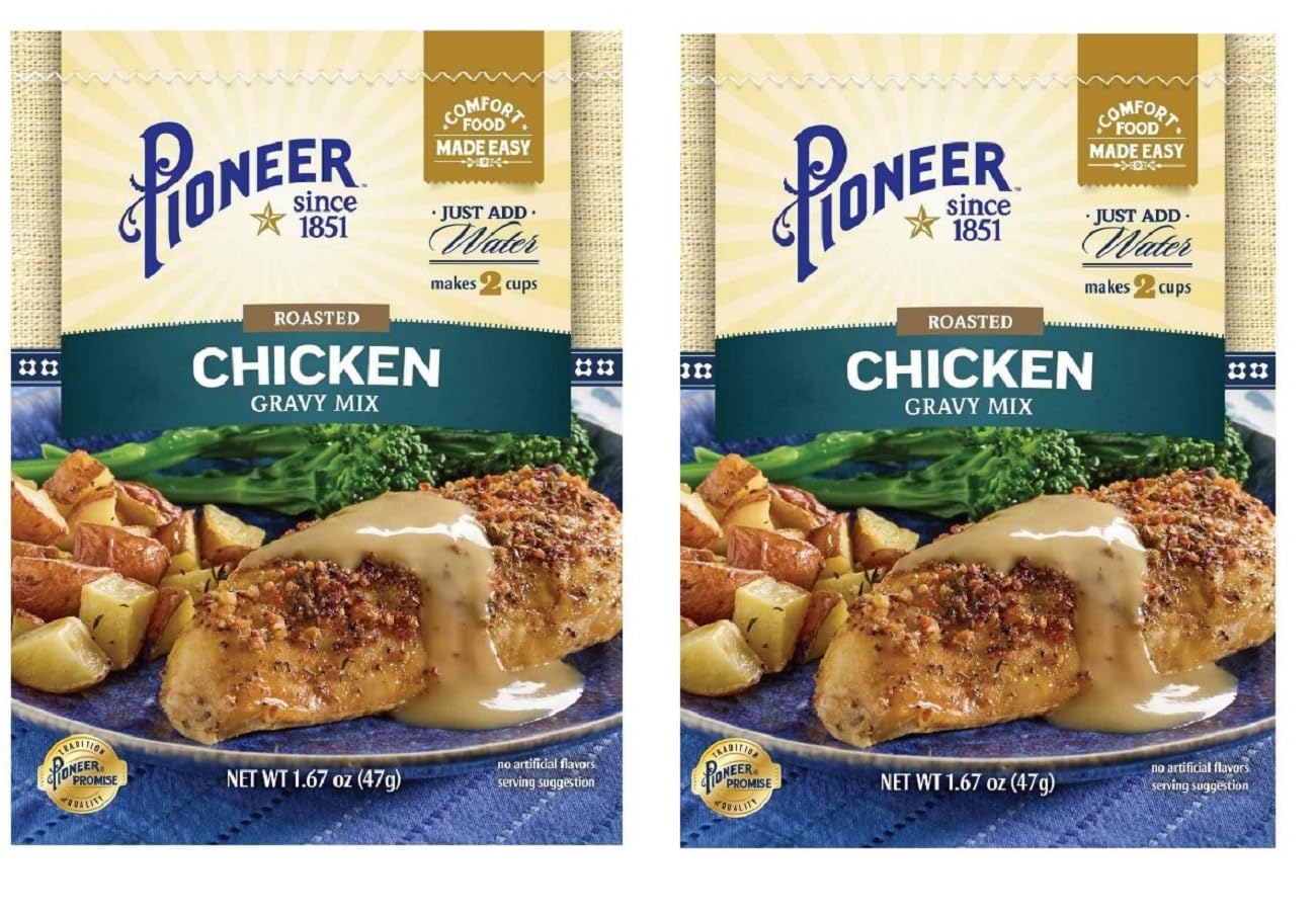 Pioneer Gravy & Seasoning Mixes - 2 packages (Roasted Chicken 1.67oz)
