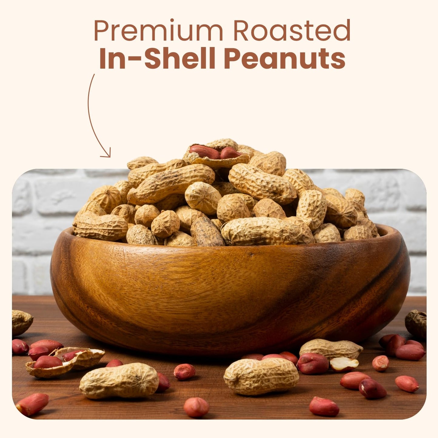 Wellsley Farms Unsalted Roasted In-Shell Peanuts, USA Grown Whole with Shell, Non-GMO, Low Sodium, Cholesterol-Free, Shell-Cracking Snack for Game