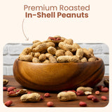 Wellsley Farms Unsalted Roasted In-Shell Peanuts, USA Grown Whole with Shell, Non-GMO, Low Sodium, Cholesterol-Free, Shell-Cracking Snack for Game
