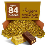 Bulk Dark Chocolate Nuggets with Almonds - Approx. 84 Pieces - 2 lb | Individually Wrapped Gourmet Candy for Snacking, Gifting, Parties & Office