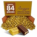 Bulk Dark Chocolate Nuggets with Almonds - Approx. 84 Pieces - 2 lb | Individually Wrapped Gourmet Candy for Snacking, Gifting, Parties & Office