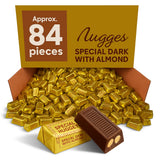 Bulk Dark Chocolate Nuggets with Almonds - Approx. 84 Pieces - 2 lb | Individually Wrapped Gourmet Candy for Snacking, Gifting, Parties & Office