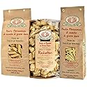 Rustichella d’Abruzzo Italian Short Pasta Variety Pack - Penne Rigate, Trofie & Radiatori - 3 x 17.6 oz (500g) Artisan Durum Wheat Semolina Pasta from