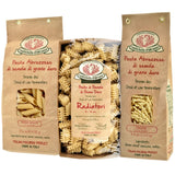 Rustichella d’Abruzzo Italian Short Pasta Variety Pack - Penne Rigate, Trofie & Radiatori - 3 x 17.6 oz (500g) Artisan Durum Wheat Semolina Pasta from