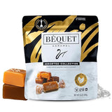 Béquet Assorted Caramels - Gourmet Individually Wrapped Candy Variety Pack - Celtic Sea Salt, Salt Chocolate, Classic Vanilla, Butterscotch, Green