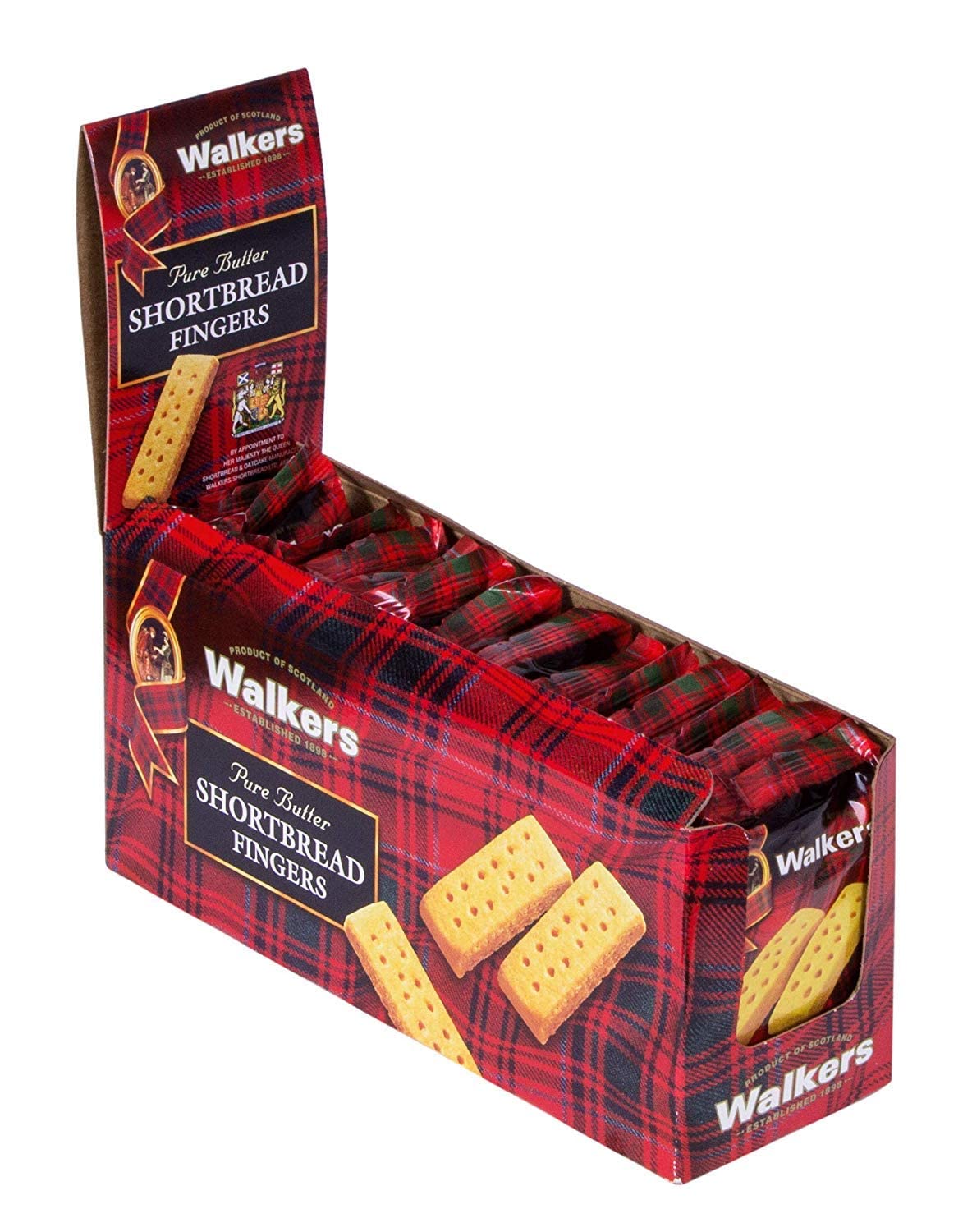 Walker's Shortbread Fingers, All-Butter Shortbread Cookies, 1.0 Oz, 15 Count (Pack of 2)