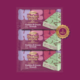 Gudlife Dubai Chocolate Mint 3-Pack | Refreshing Mint Cookies & Cream with Crunchy Cookies in White Chocolate Candy | Gourmet Dubai-Inspired Bites | 3