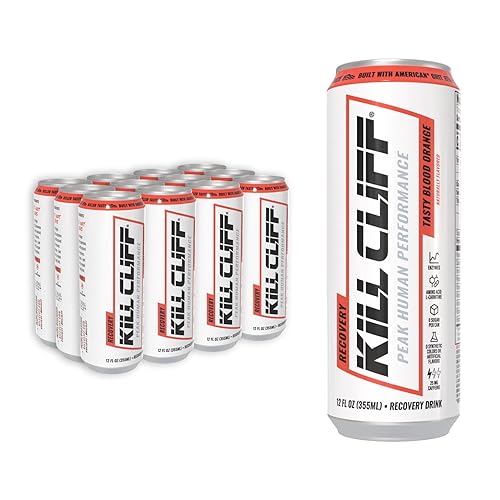 KILL CLIFF Recovery Drink, Tasty Blood Orange | Zero Sugar, Keto- Friendly, Gluten Free | Faster Recovery, Clean Energy, Low Caffeine, Enzymes