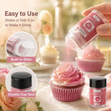 Edible Glitter for Cocktails and Cakes, 12 Colors x 5g Food Grade Shimmer Luster Dust Edible Set, Food Glitter for Drinks Cookies Chocolate