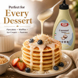 Alma Gourmet Coconut Topping Sauce Imported from Italy, 17.6 Oz (500g) - Creamy Coconut Dessert Syrup, Sweet Coconut Sauce Drizzle for Ice Cream