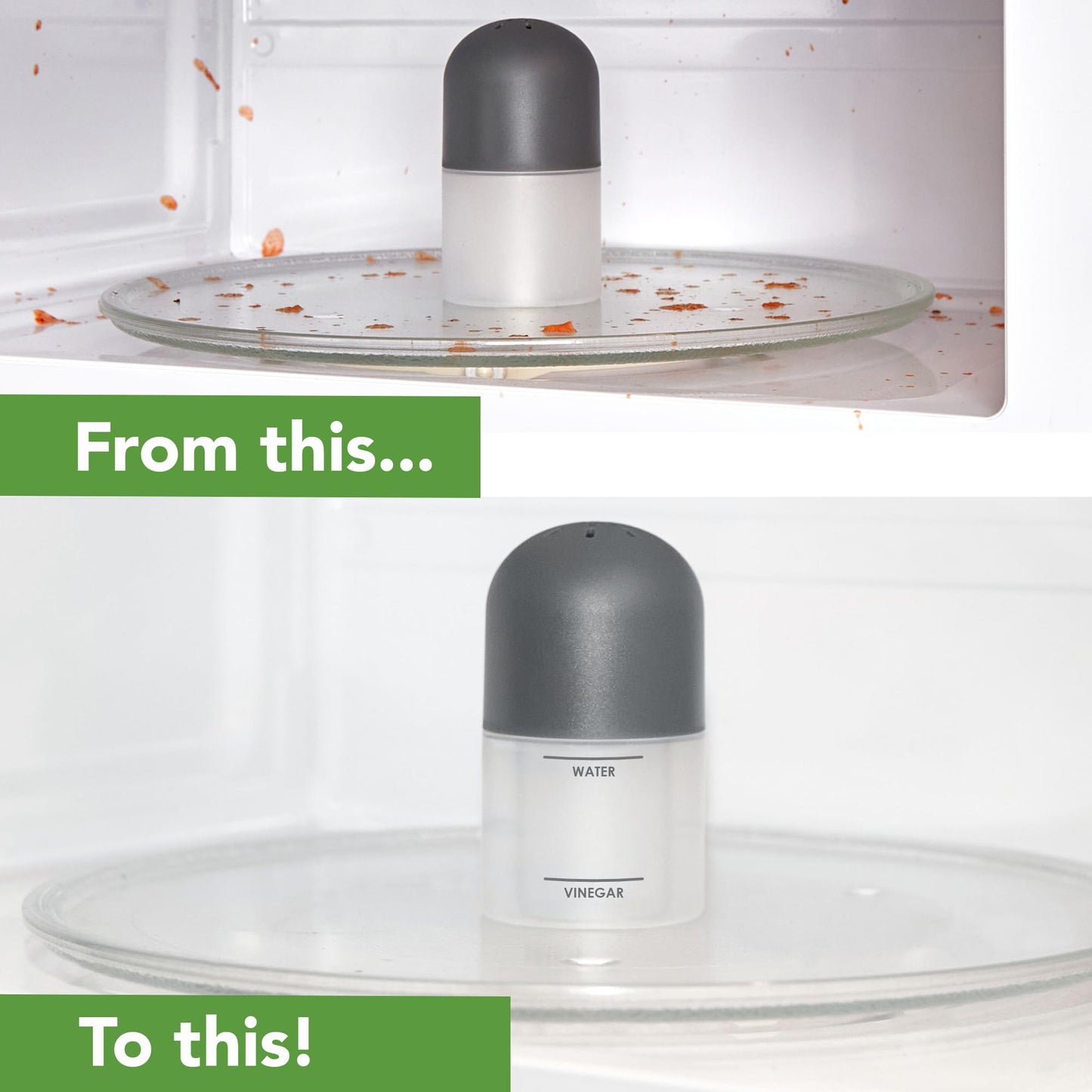 Tovolo Microwave Steam Cleaner for Inside Microwave Oven Easy to Use Fill Lines for Water Vinegar Helps Clean and Deodorize, Microwaveable Silicone