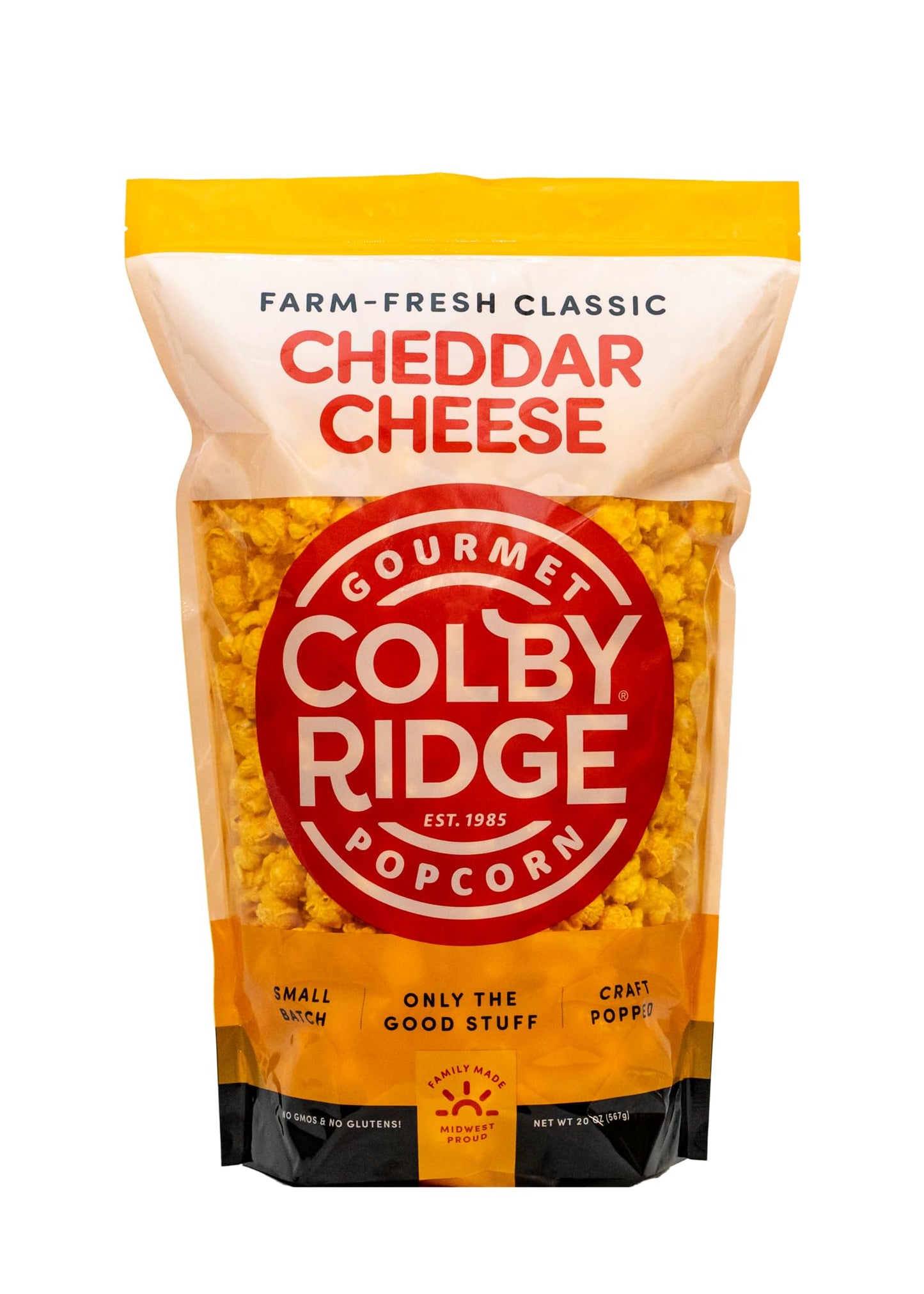 Colby Ridge 4 Flavor Gourmet Popcorn Assortment Large Sampler - Fluffy White, Fresh Caramel, Cheddar Cheese, and Kettle Corn Popped