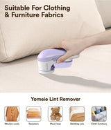 Fabric Shaver Rechargeable, Electric Lint Remover & Pill Remover for Clothes, USB-C Sweater Shaver with 6-Leaf Blade Depiller, Removes Fuzz Pills