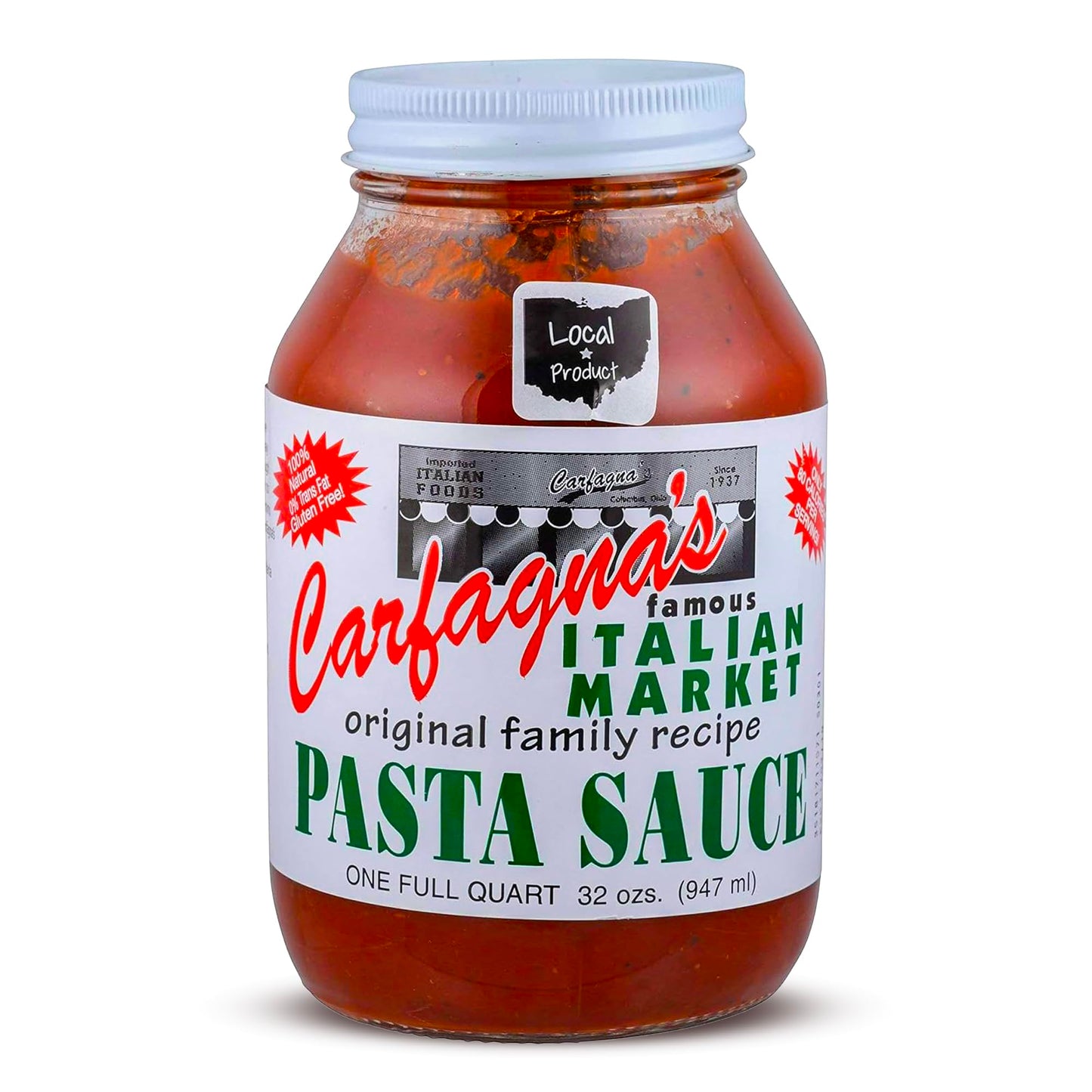Carfagna's Pasta Sauce, Established 1937, Family Recipe, Made in Small Batches (32 Ounce, Original Family Recipe)