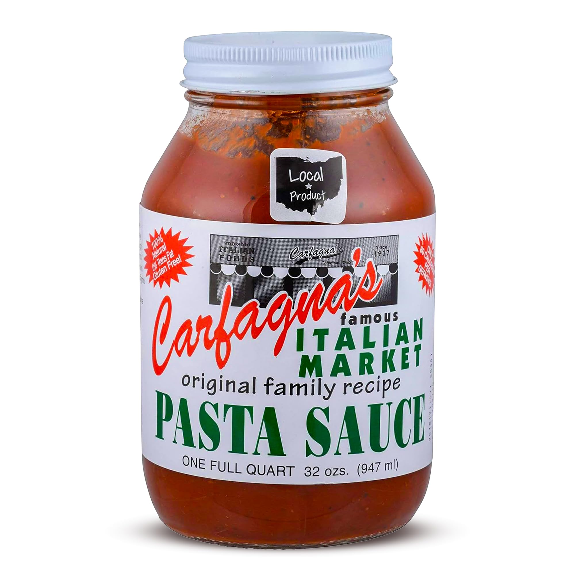 Carfagna's Pasta Sauce, Established 1937, Family Recipe, Made in Small Batches (32 Ounce, Original Family Recipe)