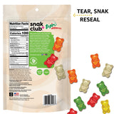 Snak Club Gummy Bears, Tajin Chili & Lime Sweet and Spicy Gummy Candy, Mild in Heat Bold in Flavor, Low-Fat, Vegan, Gluten-Free Snack, 9 oz Large