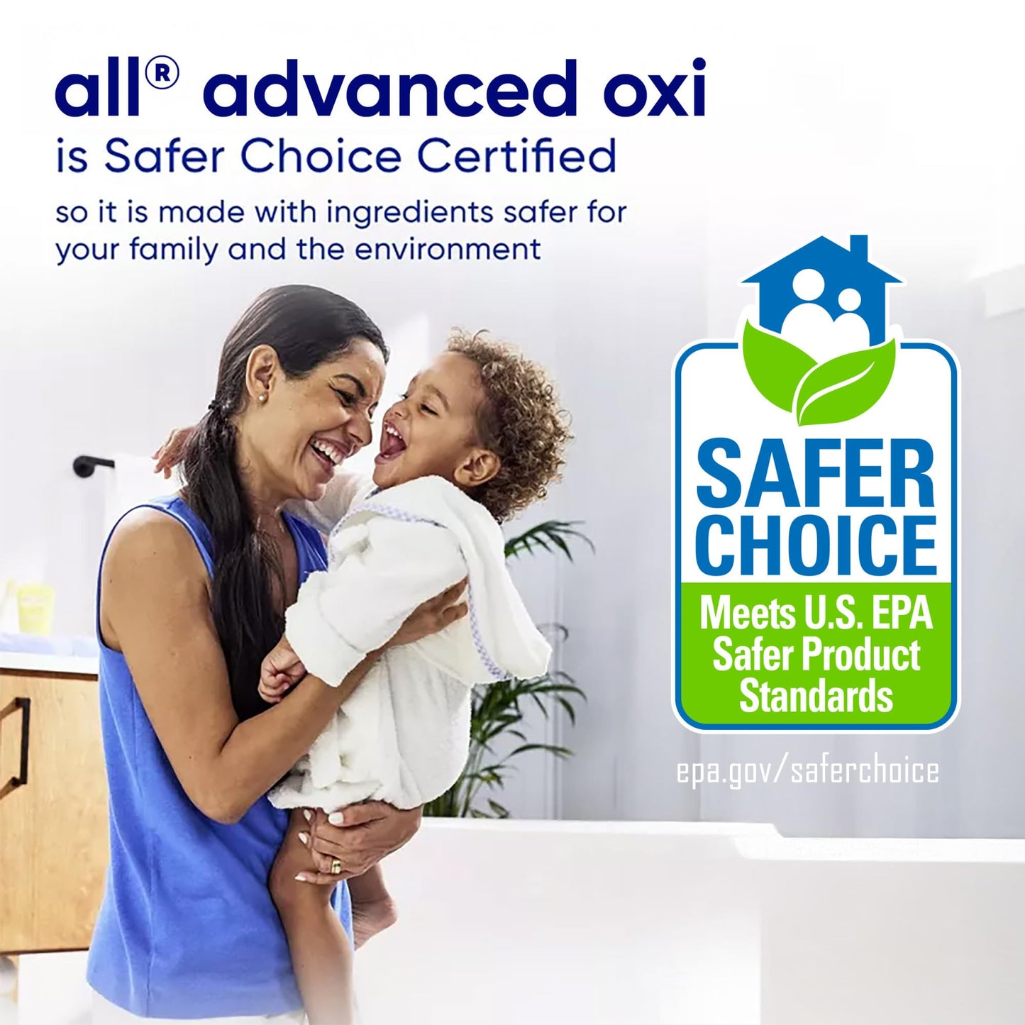 all Liquid Laundry Detergent, Free Clear for Sensitive Skin with OXI, Unscented and Hypoallergenic, 2X Concentrated, 90 Loads