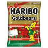 Haribo Limited Edition Holiday Themed Gummies, Assorted Fruit Flavored Red & Green Gummi Bears for Stocking Stuffers or Gifts, 4 oz Bags (Pack of 12)