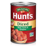 Hunt’s Diced Tomatoes with Basil, Garlic and Oregano, Perfect for Chili & Soups, 14.5 oz. Can