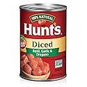 Hunt’s Diced Tomatoes with Basil, Garlic and Oregano, Perfect for Chili & Soups, 14.5 oz. Can