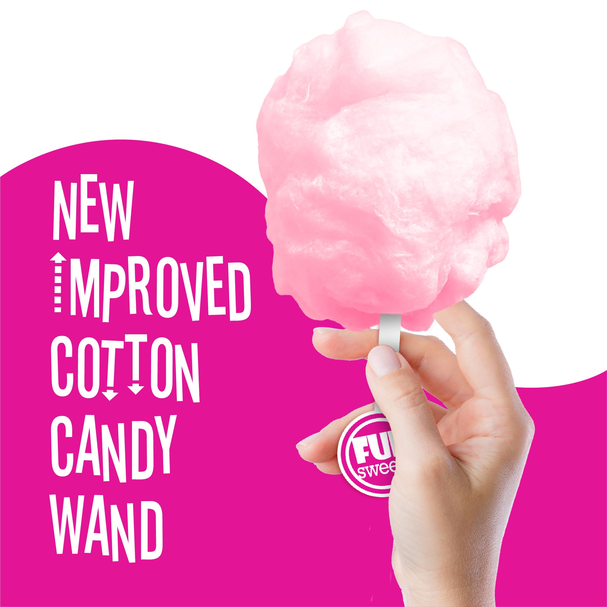 Fun Sweets Cotton Candy Sugar 3 Flavor Variety Pack - Cherry, Blue Raspberry & Watermelon - All Natural Flavors & Colors - Floss Sugar for Cotton