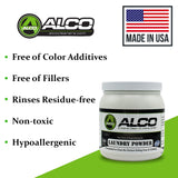 ALCO Laundry Powder - Powerful Stain Removal - Hypoallergenic and Unscented Formula for All Fabrics including Riding Gear, Gym, Baby and Delicate