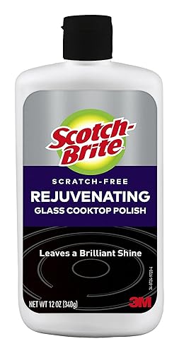 Scotch-Brite Scratch-Free Rejuvenating Glass Cooktop Polish, Leaves a Brilliant Shine, 12 Ounces