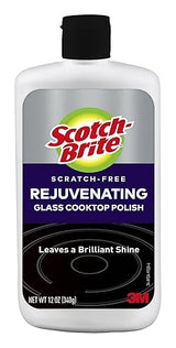 Scotch-Brite Scratch-Free Rejuvenating Glass Cooktop Polish, Leaves a Brilliant Shine, 12 Ounces